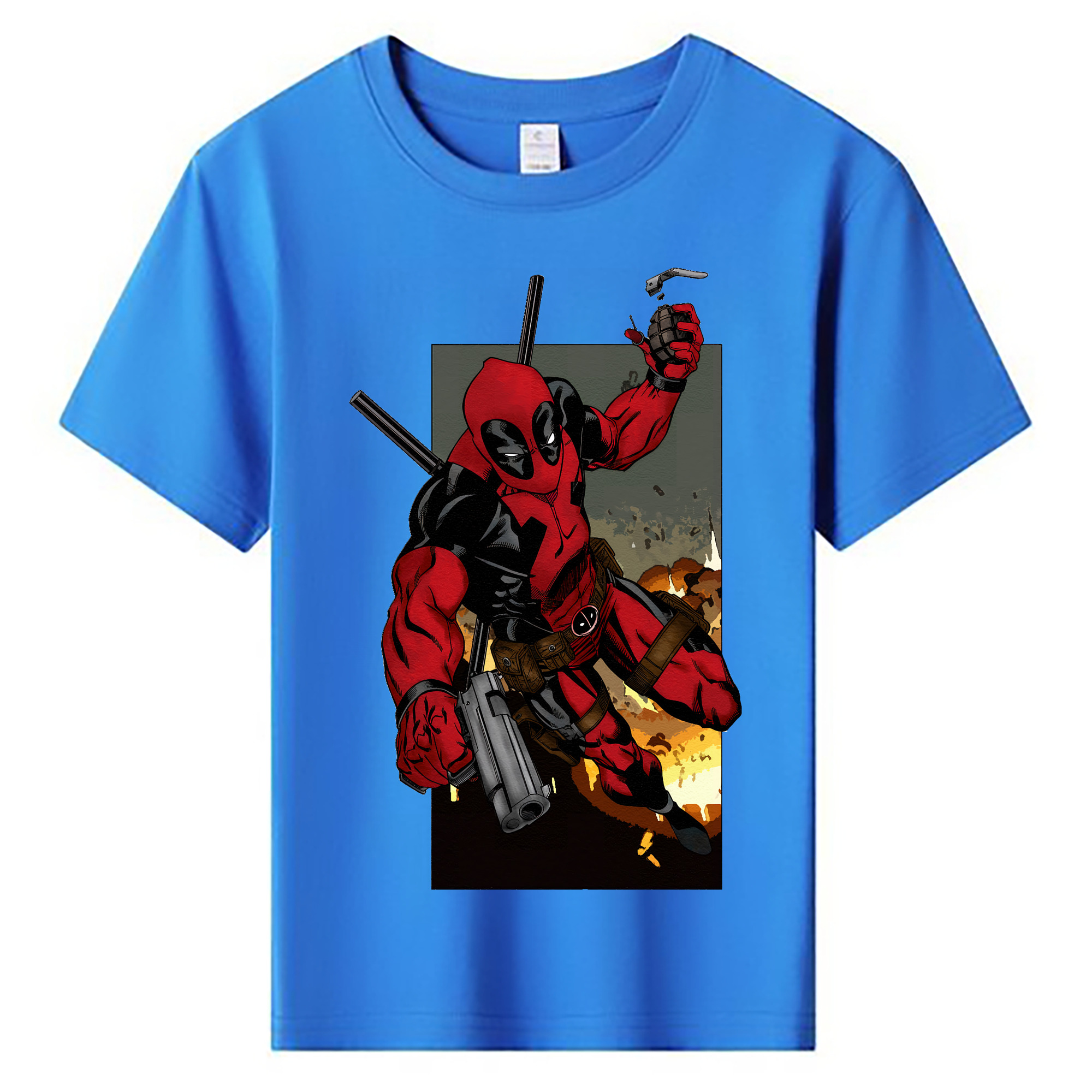 （画像用） Deadpool デッドプール 綿100％キッズTシャツ（フロントプリント）